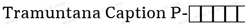 Tramuntana Caption P字体转换